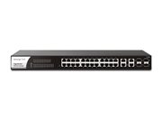 DrayTek VigorSwitch P1282 - Switch - smart - 24 x 10 100 1000 (PoE ) 4 x combo Gigabit SFP RJ-45 - r